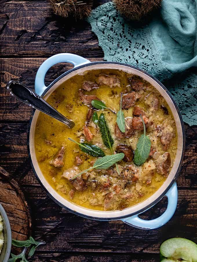 Somerset pork with apples and cider