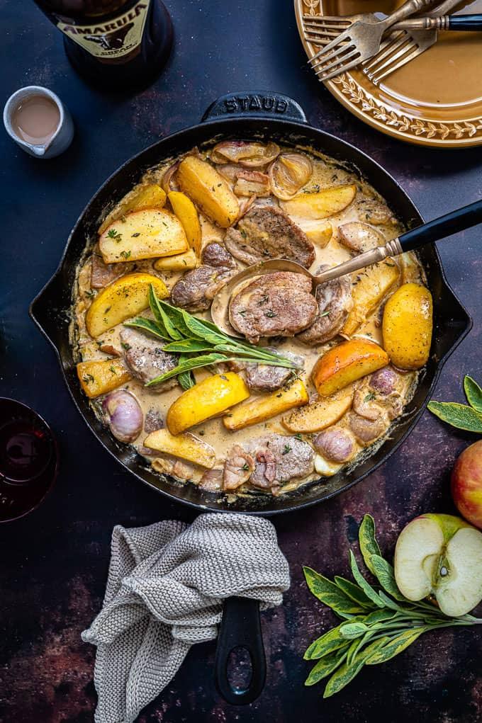 Creamy Pork Tenderloin with Apples