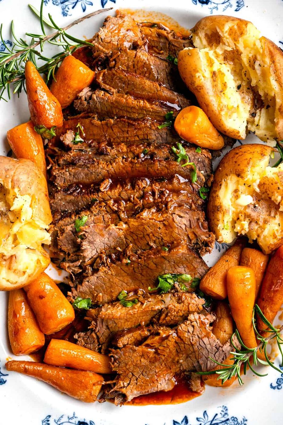 Instant Pot Brisket with Smashed Potatoes