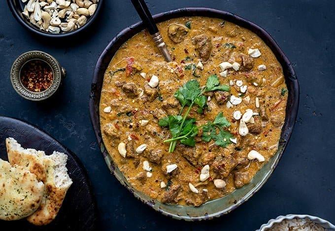A big bowl of lamb korma