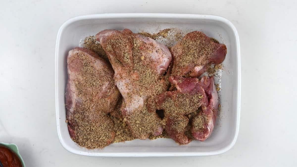 Pork with spice rub