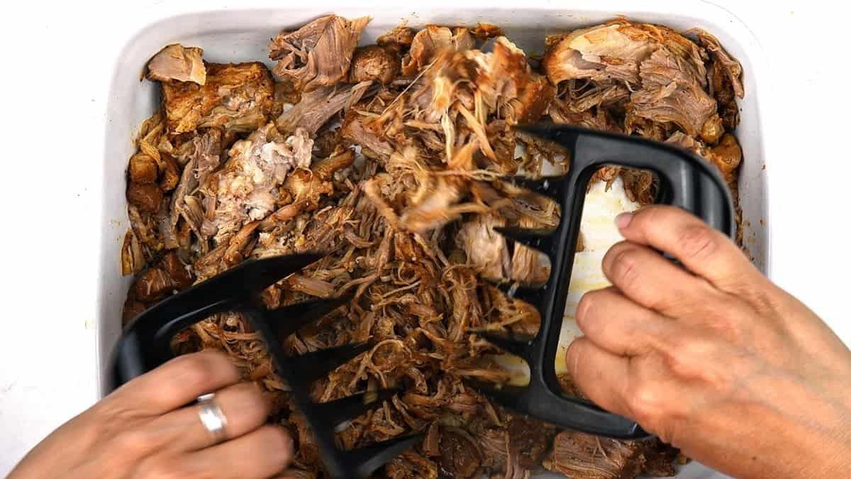 Shredding pulled pork