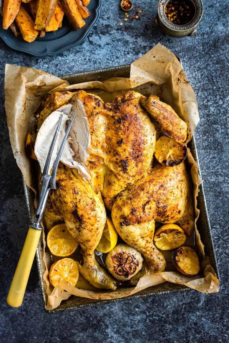 Quick Spicy Butterflied Chicken