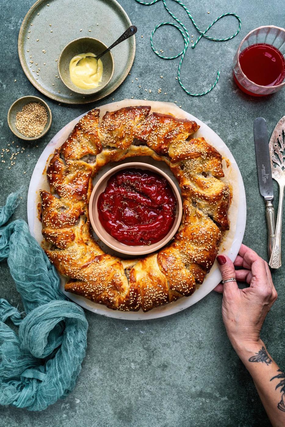 Sausage Roll Wreath (Just Six Ingredients!)