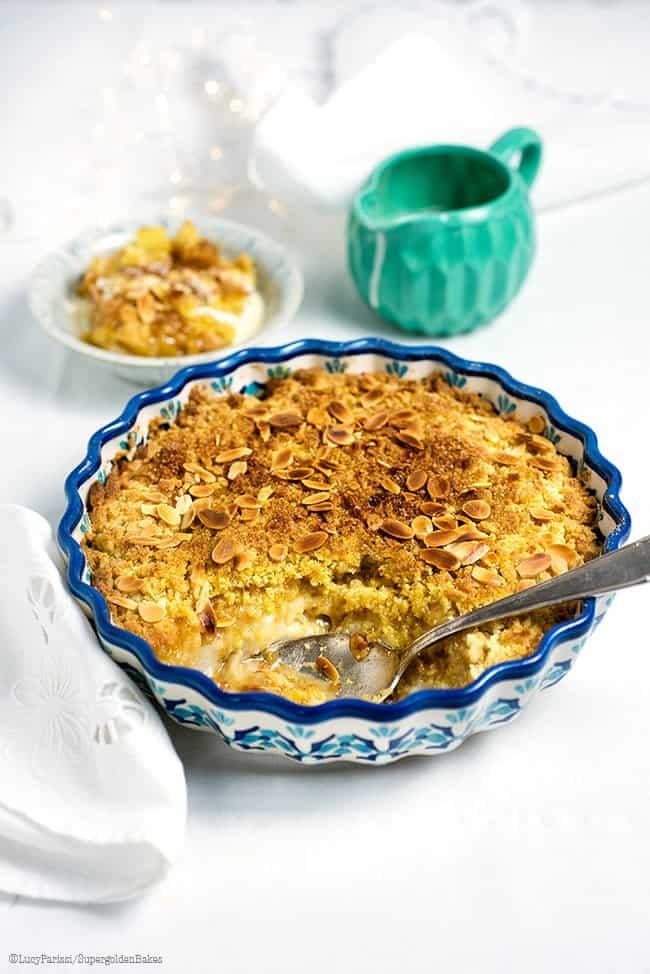 Pear and Stem Ginger Crumble