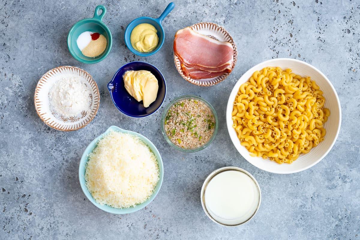 Macaroni and cheese ingredients