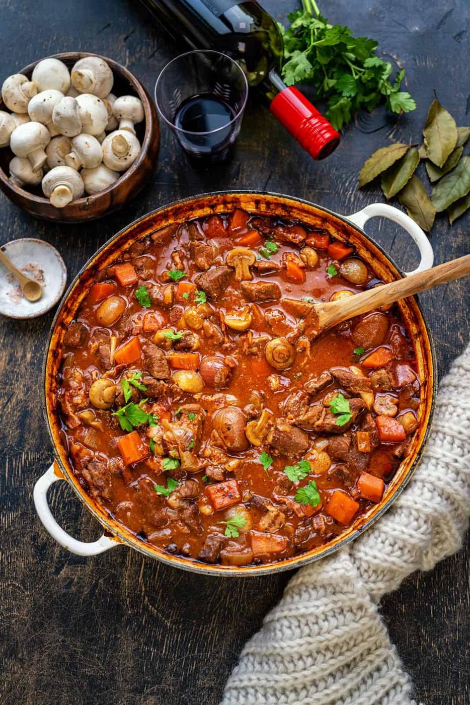 Classic Beef Bourguignon (Boeuf Bourguignon)