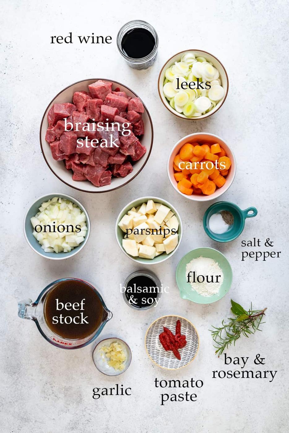 Slow cooker beef stew ingredients