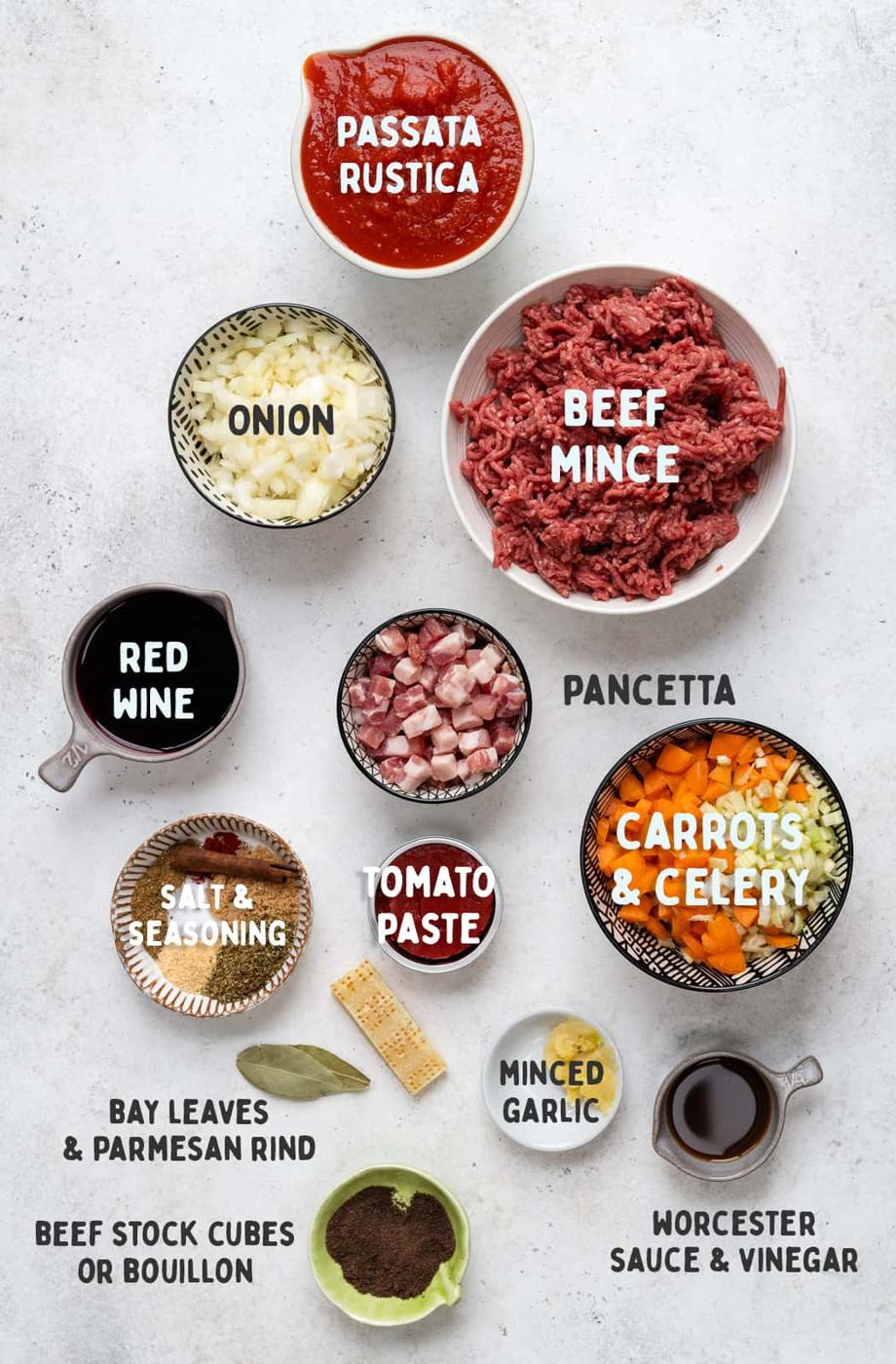 Slow Cooker Bolognese Sauce Ingredients
