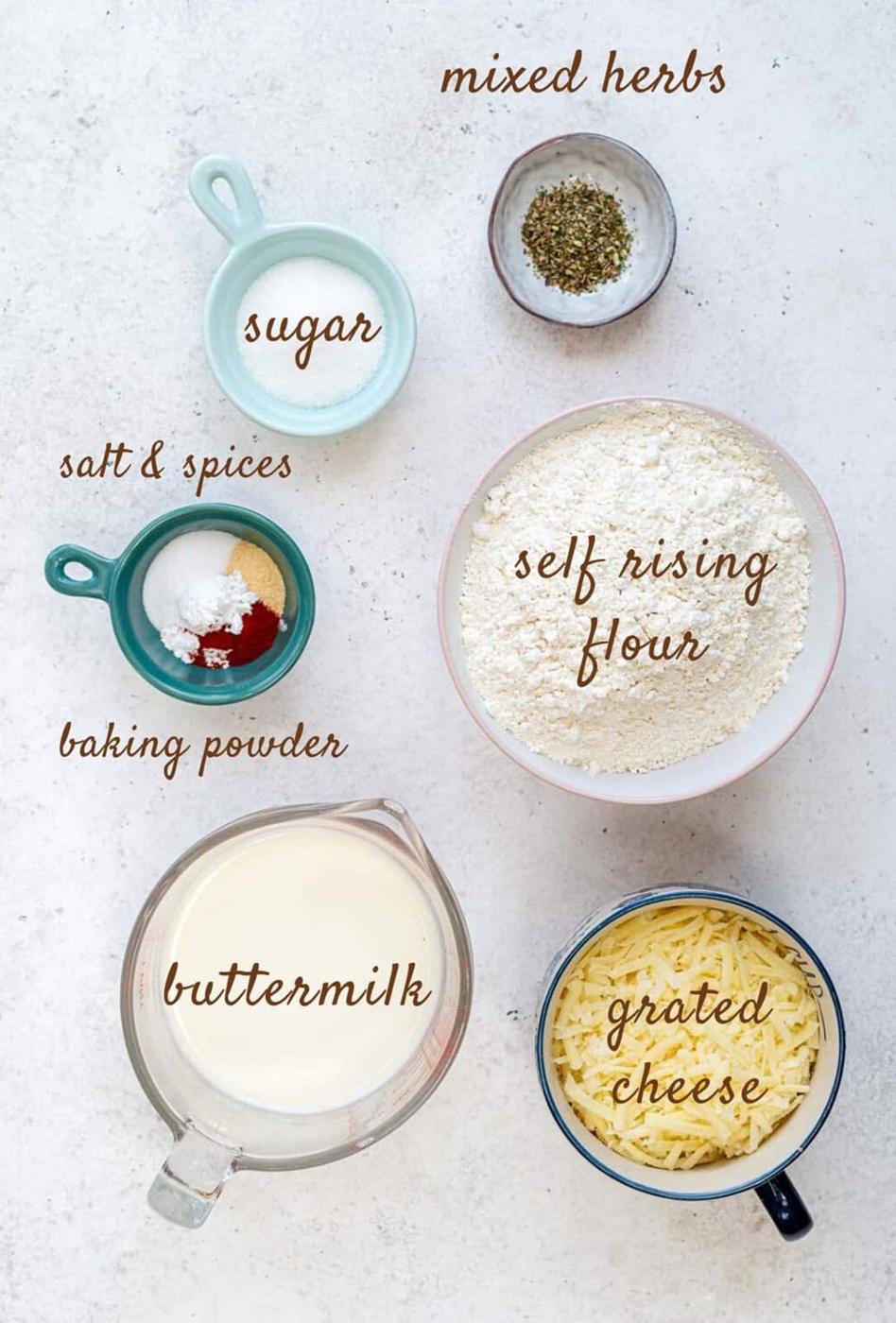 slow cooker bread ingredients measured out