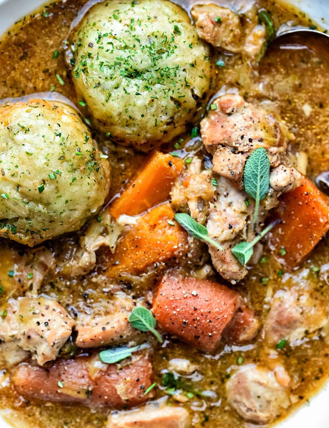 Chicken and dumplings stew