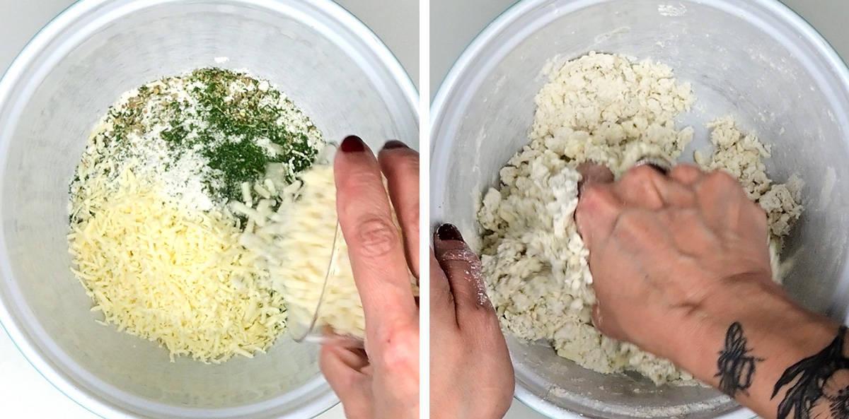 making butter dumplings
