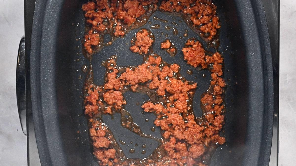 pan frying chorizo