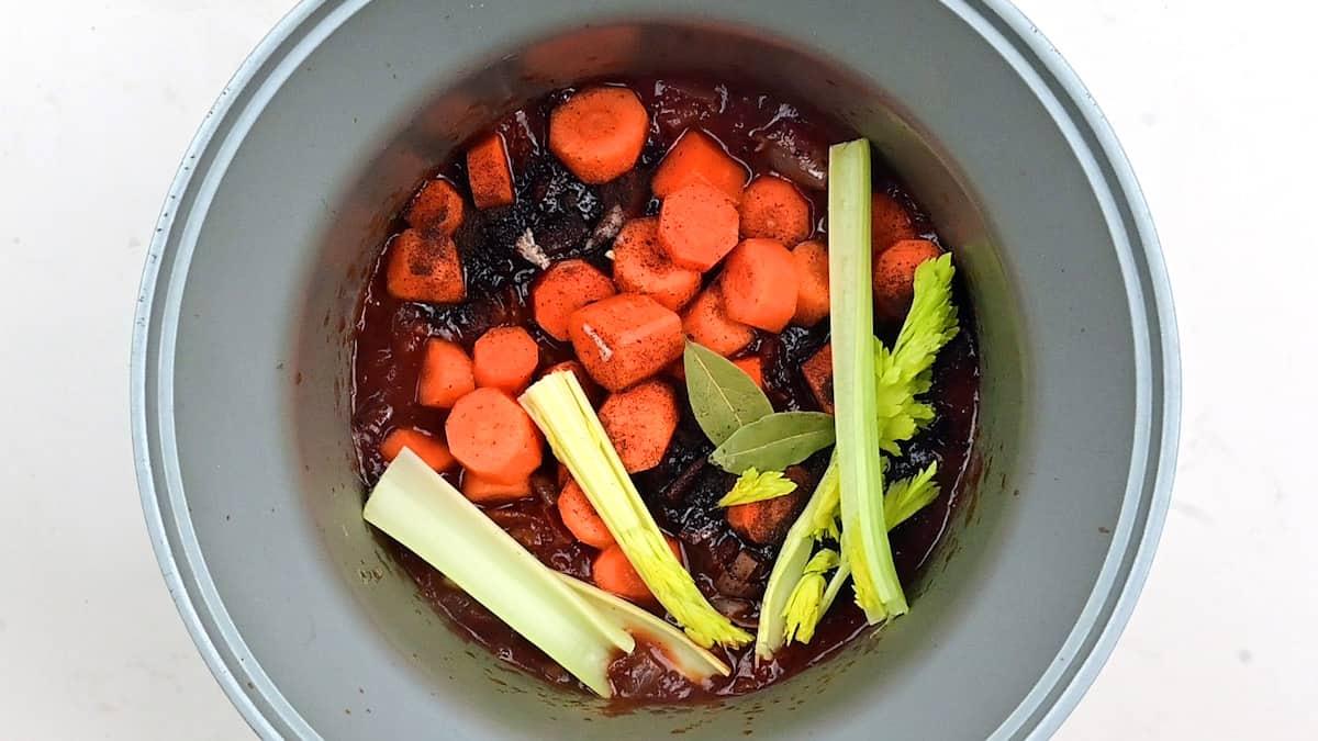 Ingredients for Italian Pot Roast in a slow cooker