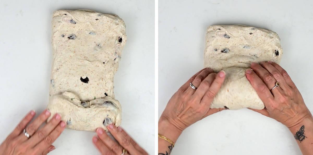 rolling sourdough