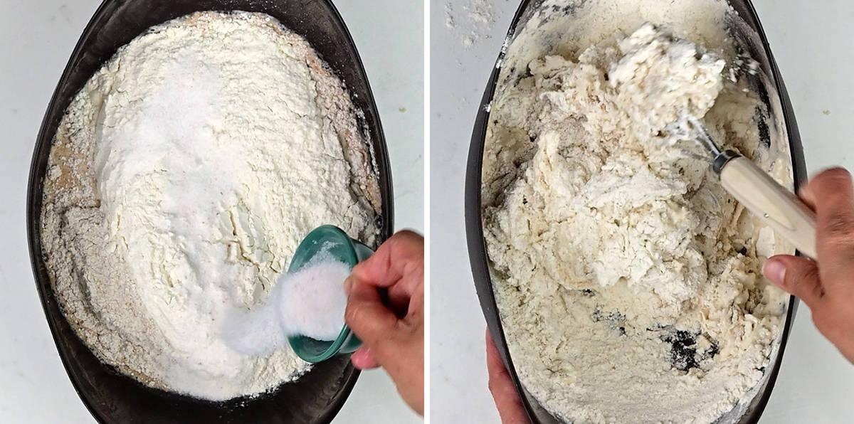 making sourdough in a bowl