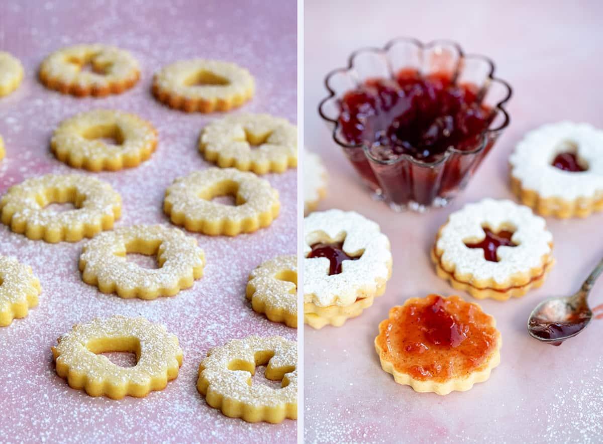 Linzer cookie process shots