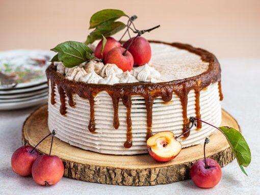 Apple Butter Cake with Cinnamon Mascarpone Frosting