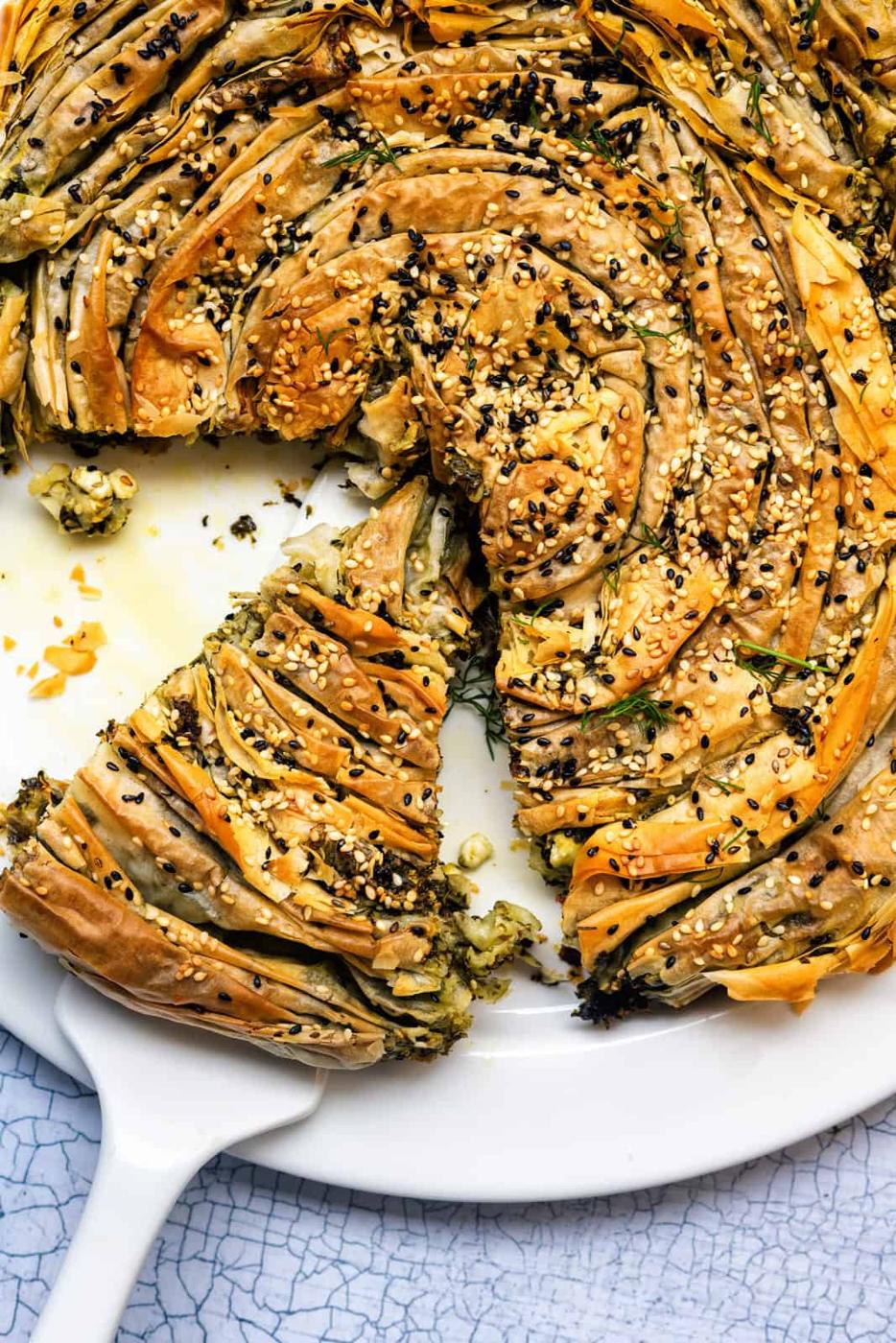 Spinach and Feta Pie – Spiral Spanakopita