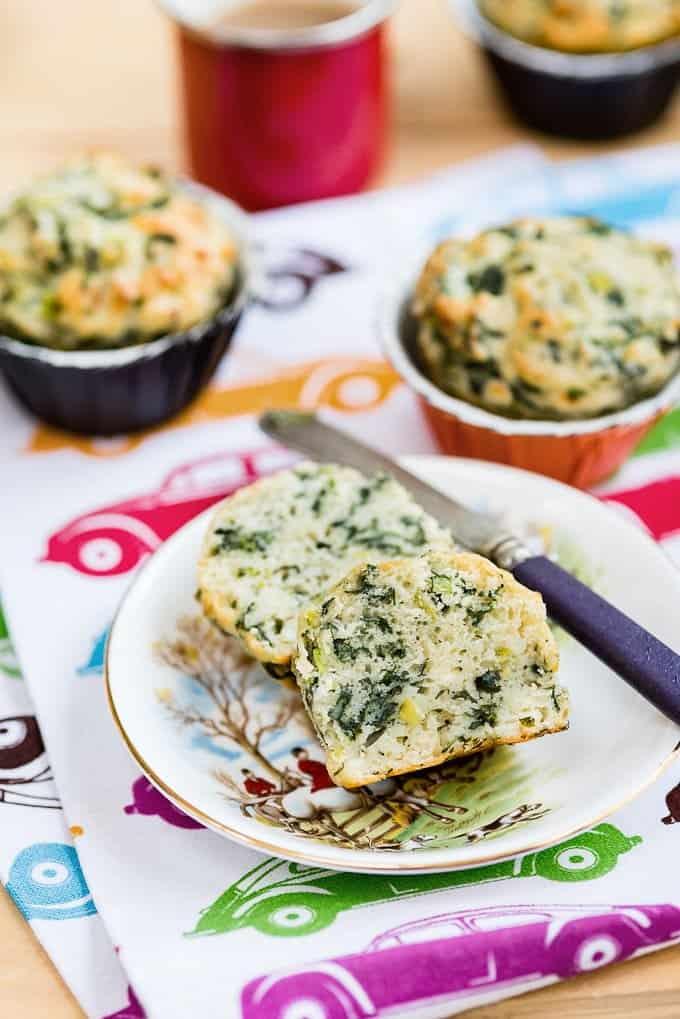 Spanakopita { spinach and feta } savoury muffins