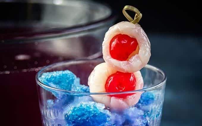 The magical colour changing Purple People Eater cocktail is perfect for Halloween