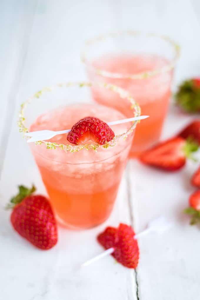 Strawberry jam margaritas