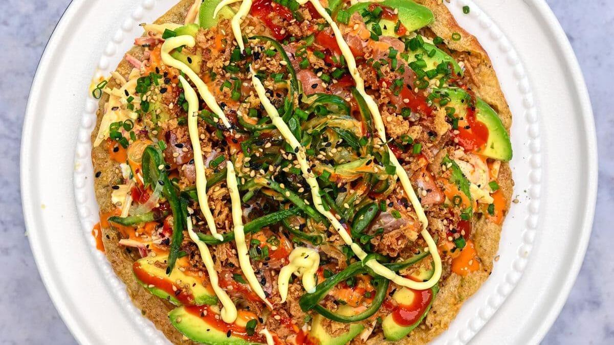 Sushi Pizza (Crispy Rice Paper Hack!)