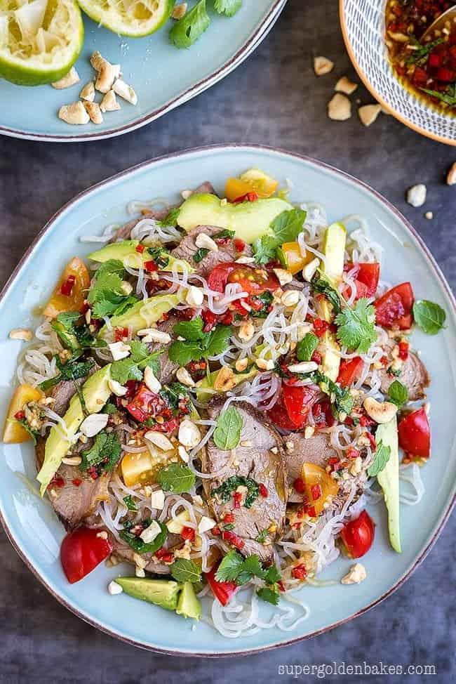 Thai lamb salad with miracle noodles
