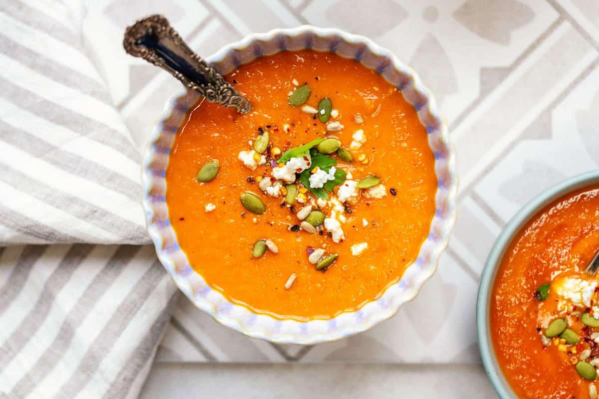 Bowls of syn free tomato soup