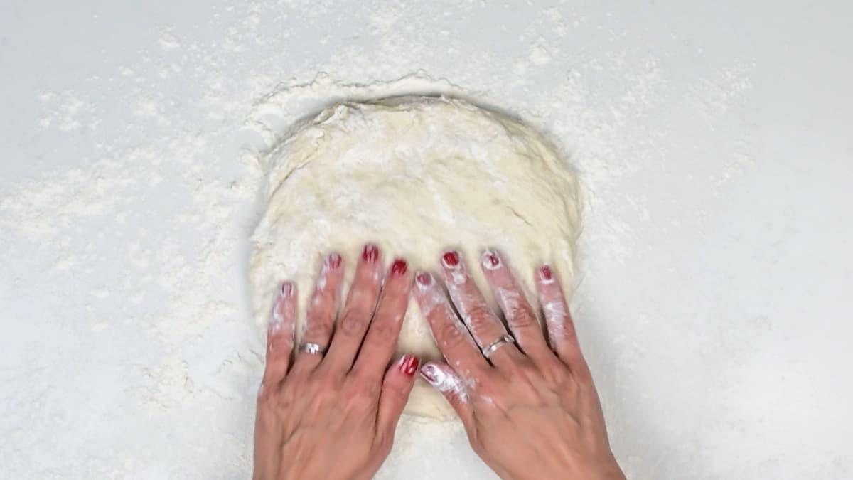 Shaping Turkish flatbread