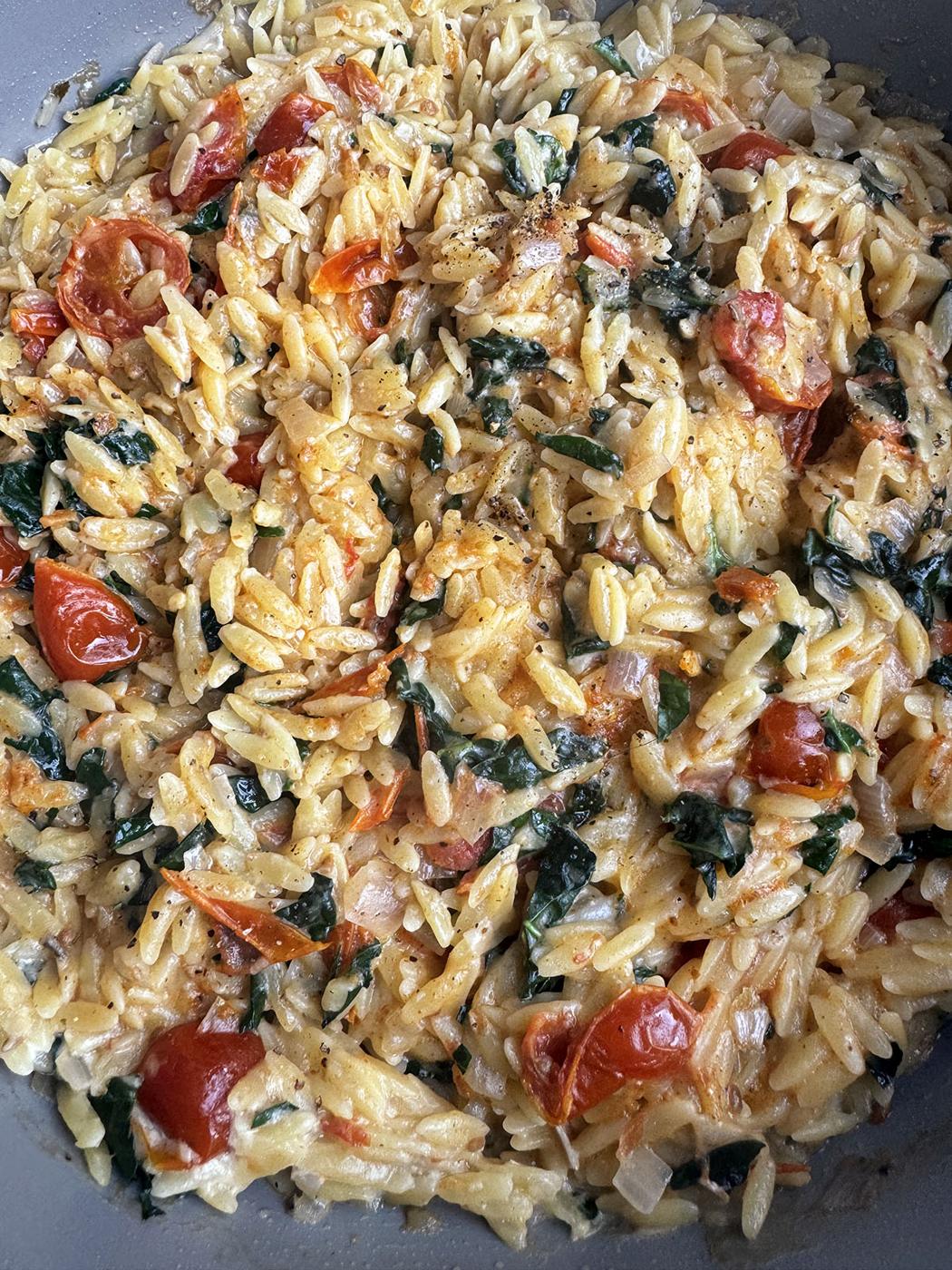 creamy Tuscan orzo