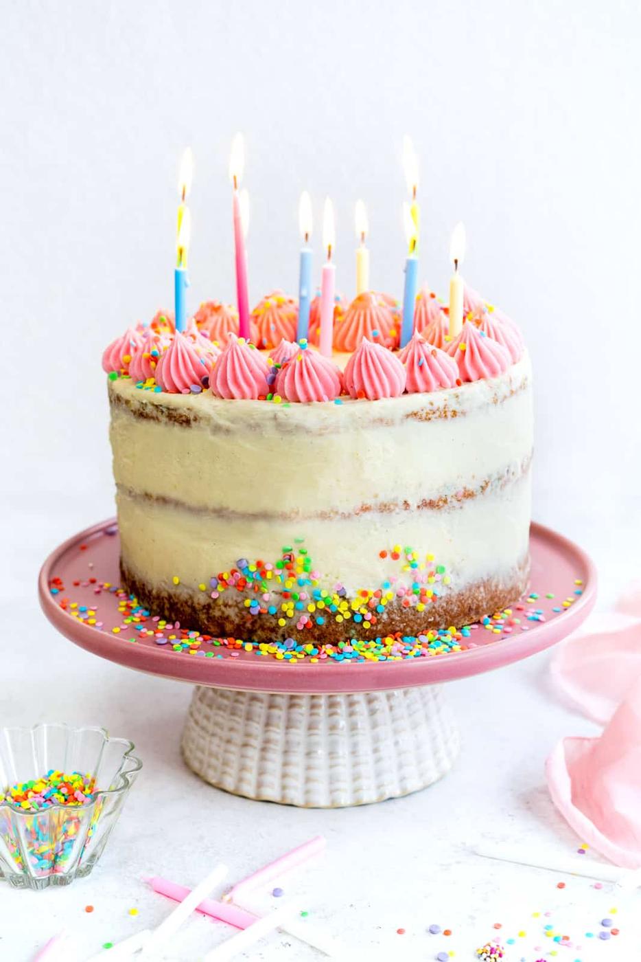 Vanilla Sprinkle Cake (Funfetti Cake)