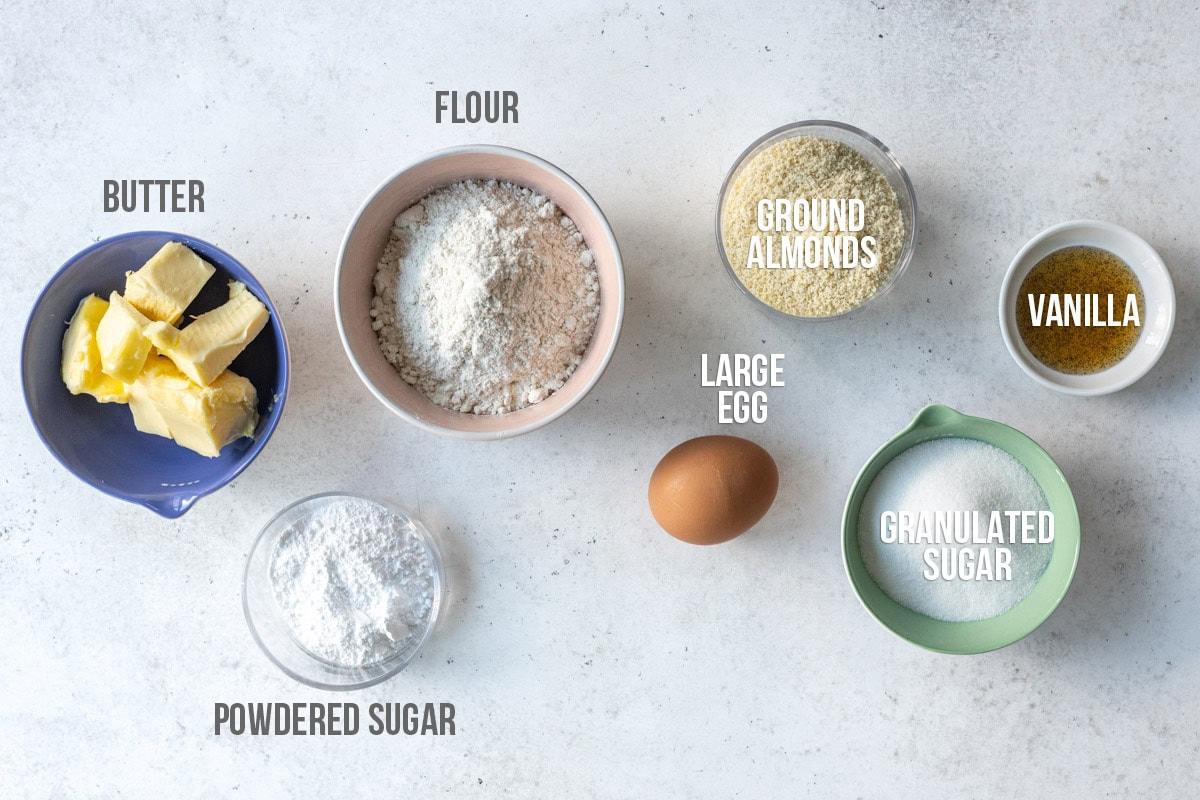 vanilla cookie ingredients, labelled