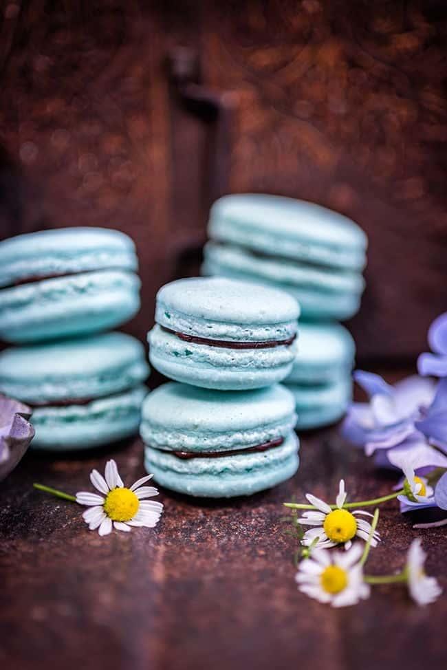 Vegan aquafaba macarons with avocado chocolate filling | Nusde