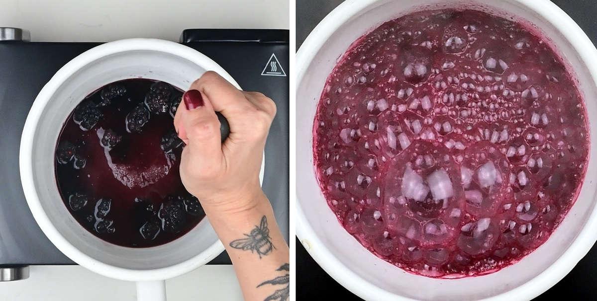 blackberry syrup collage