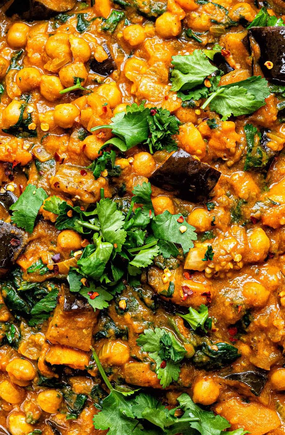 chickpea curry close up