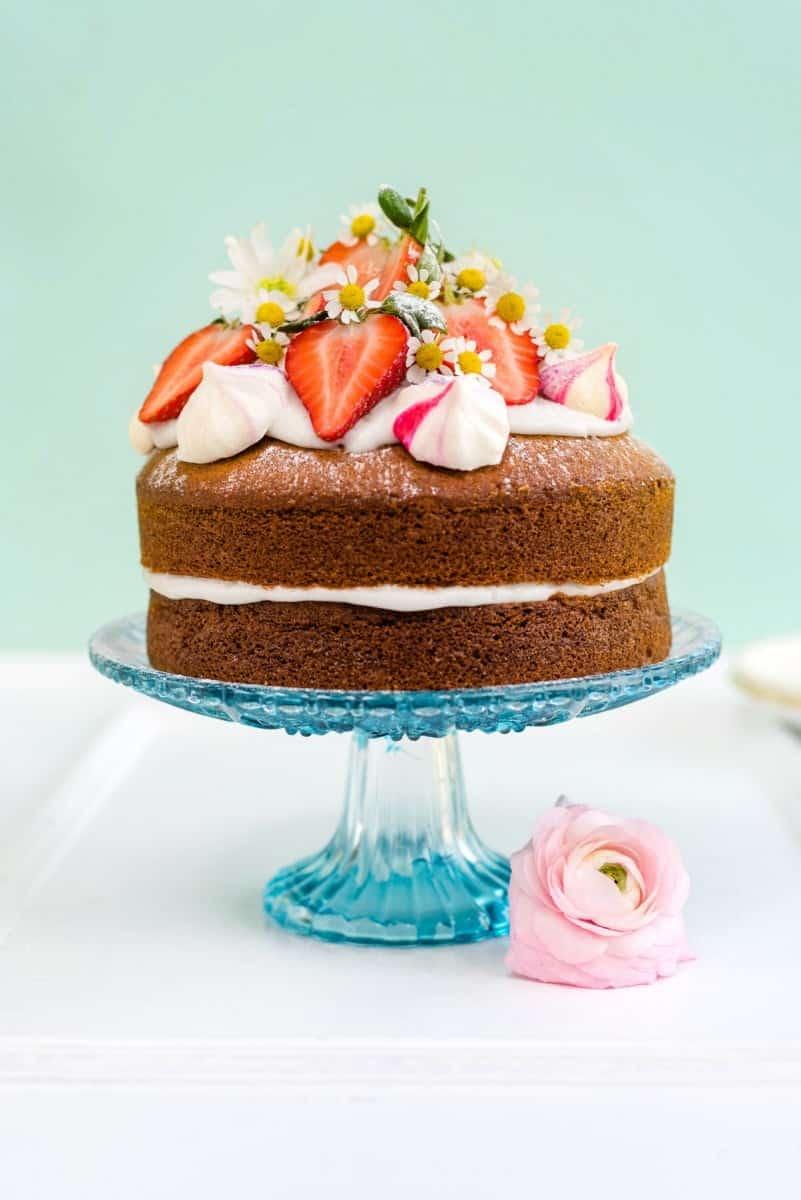 Vegan Vanilla Cake with Whipped Coconut Cream