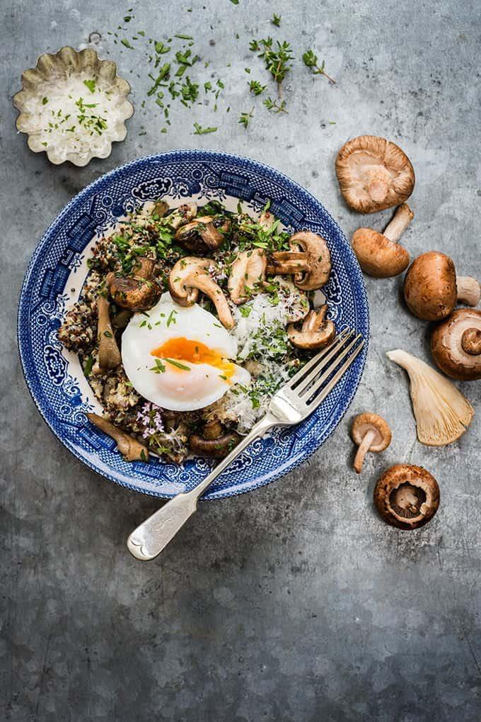 Mushroom, Spinach and Quinoa Risotto
