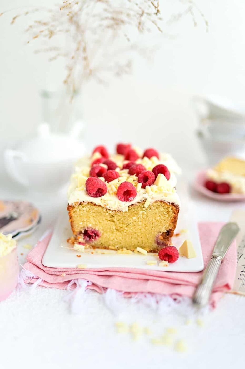 White Chocolate Raspberry Loaf Cake