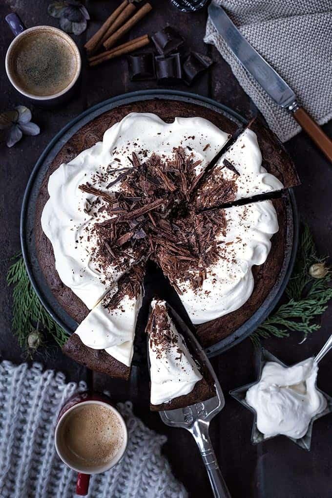 White Russian brownies with spiked whipped cream and Cru Kafe giveaway