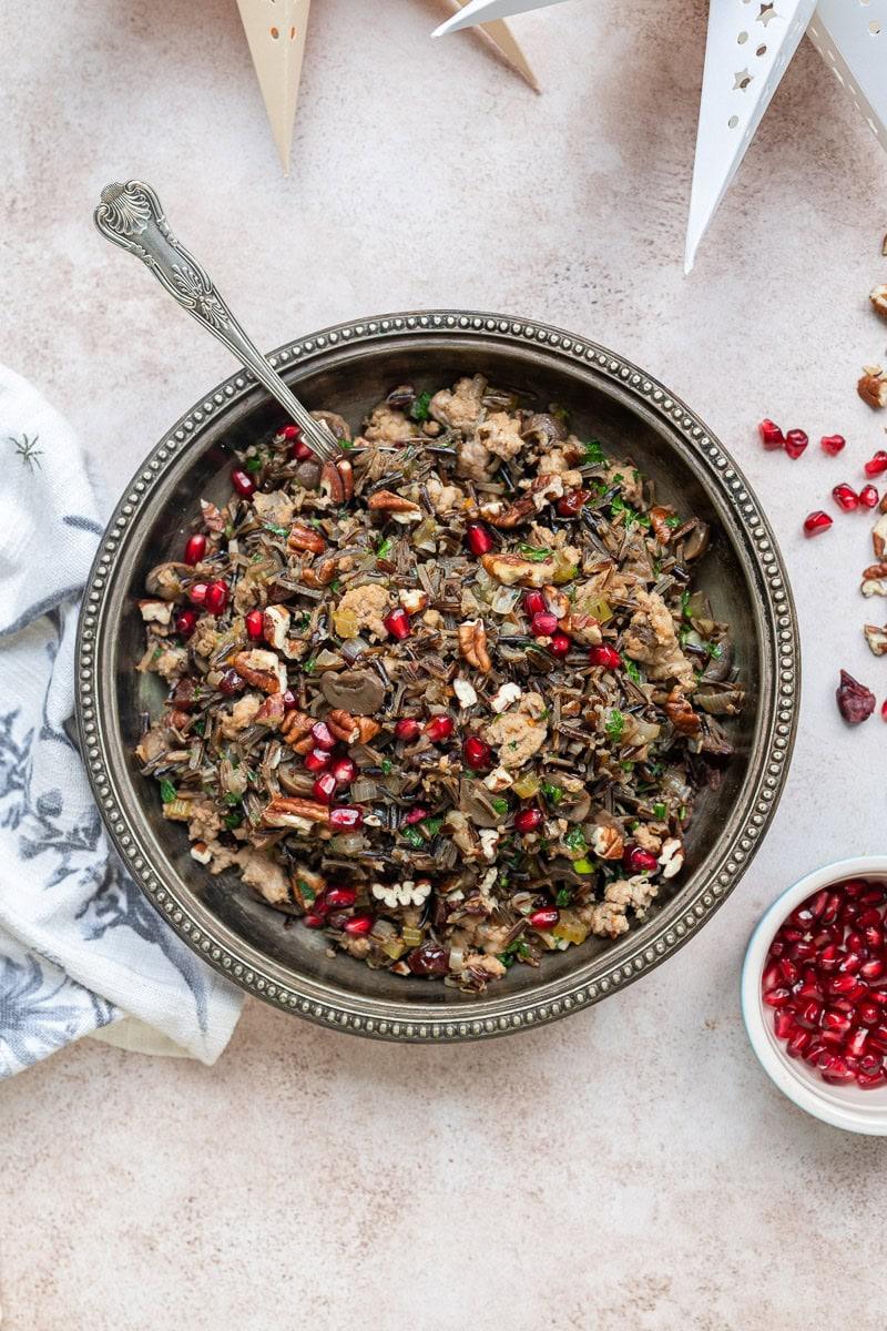 Wild Rice Dressing with Sausage