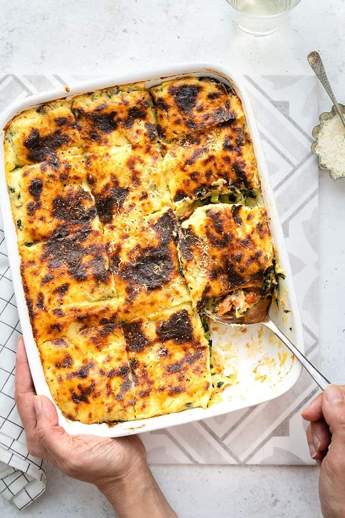 Easy Salmon Lasagna